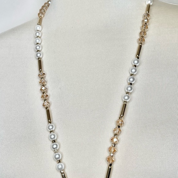 Boho Beaded Pearl Tassel Necklace - Picture 2 of 12
